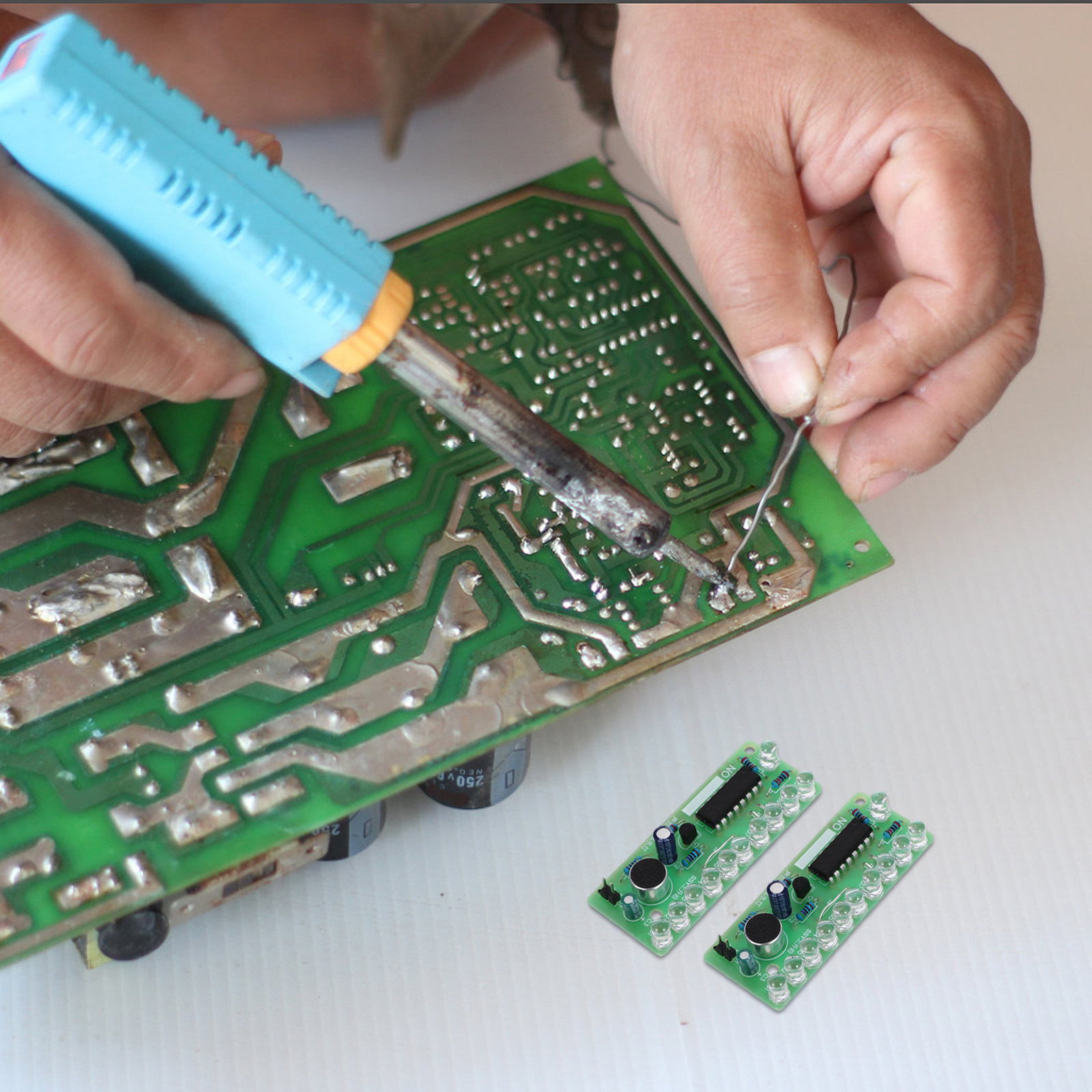 Diy In Electronics - 2Set Voice Control LED Flow Light