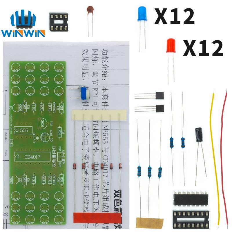 NE555 CD4017 IC LED Electronic - огляд і ціна Diy Robot Electronics Kit