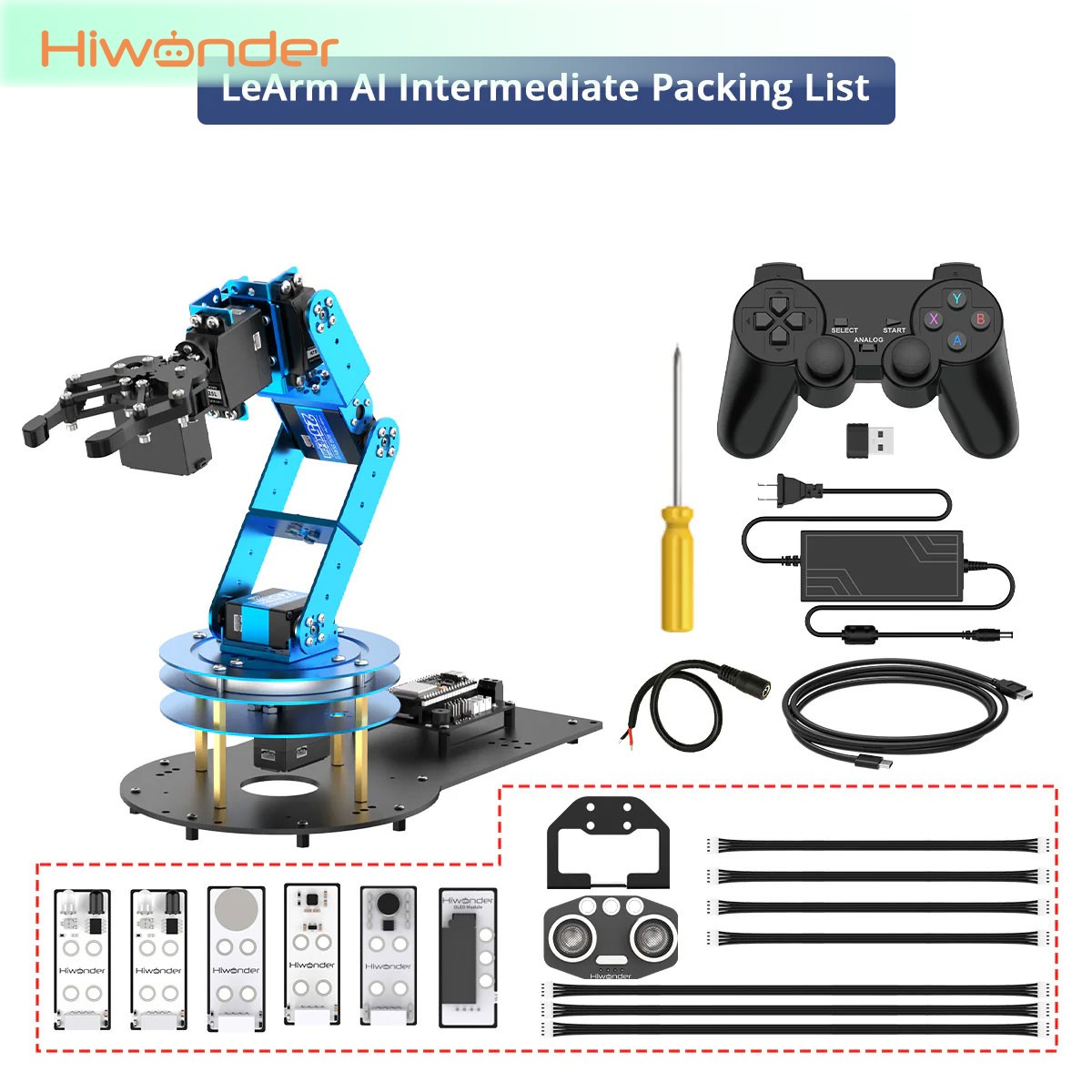 Hiwonder LeArm 6DOF Robot Arm  - огляд і ціна Diy Robot Electronics Kit