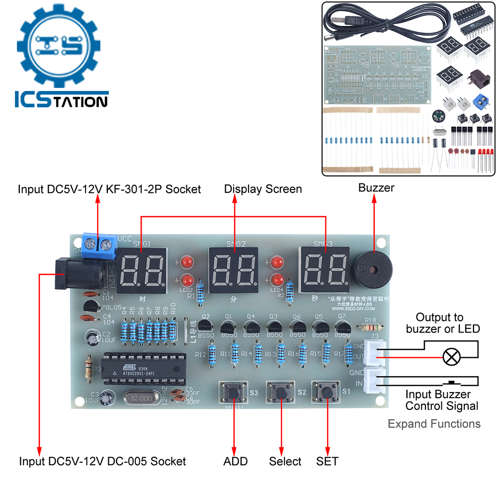 DIY Electronic Kit 6Bit Red LE - огляд і ціна Diy Electronics Learning Kit