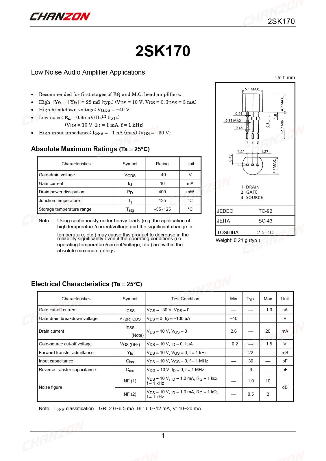 10Pcs 2SK170 TO-92 AUDIO AMPLI - огляд і ціна Diy Electronics For Sale