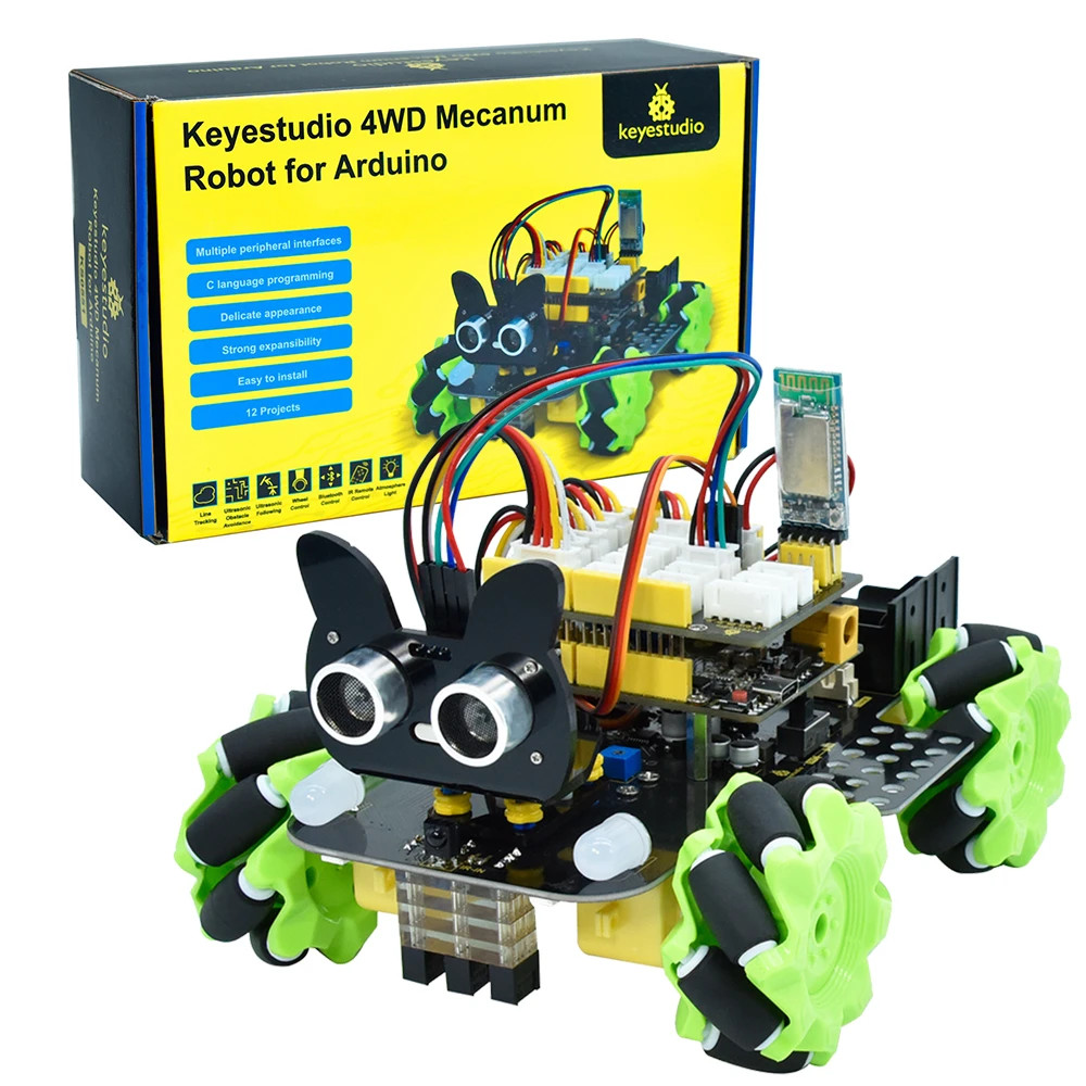 Keyestudio Mecanum 4WD  Robot  - огляд і ціна Diy Robot Electronics Kit