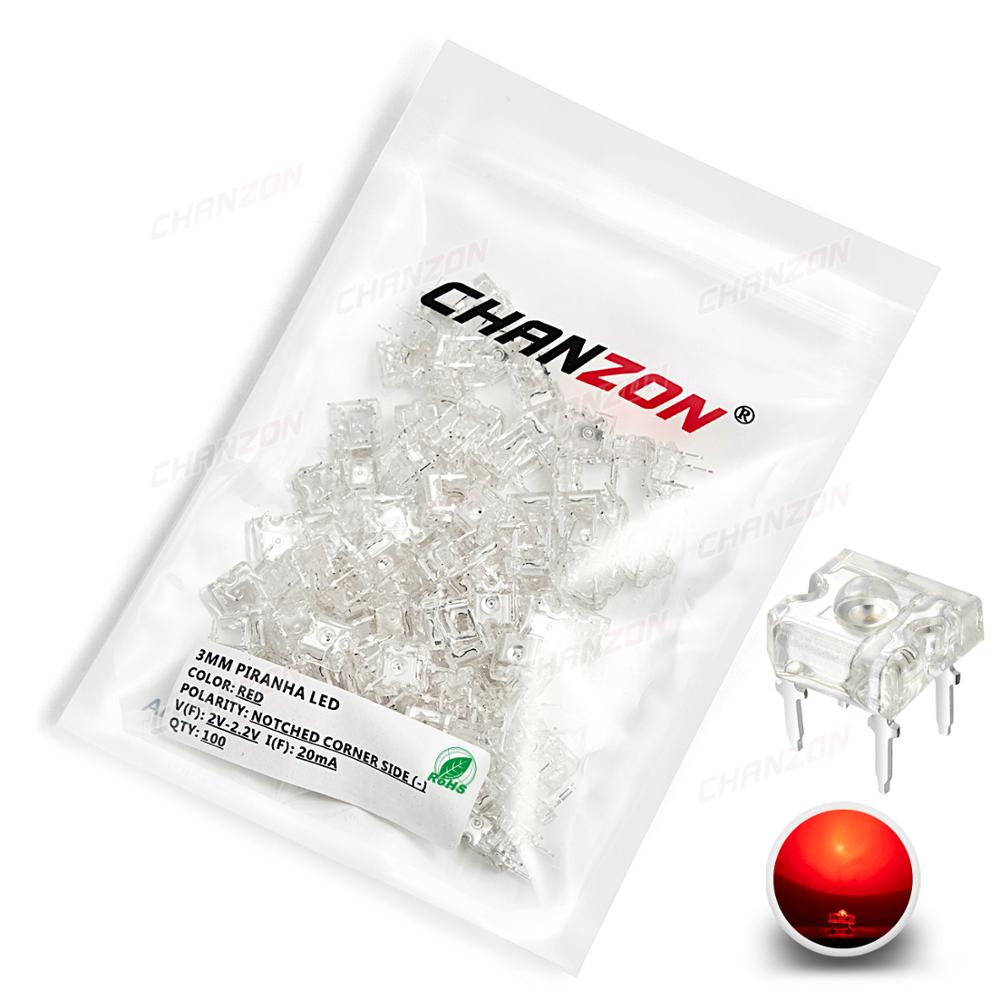 100Pcs 3mm Superbright Lights  - огляд і ціна Diy Electronics Flux